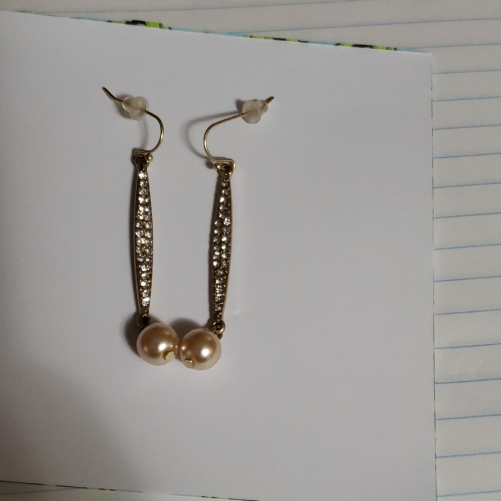 Southern Living Goldtone, Pearl & Crystal Earrings